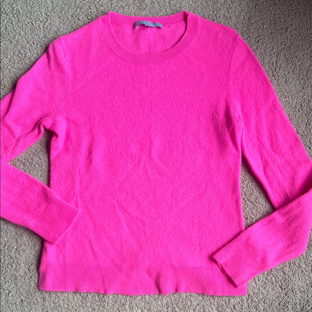 ANTONIO MELANI Hot Pink Crewneck cashmere Sweater M